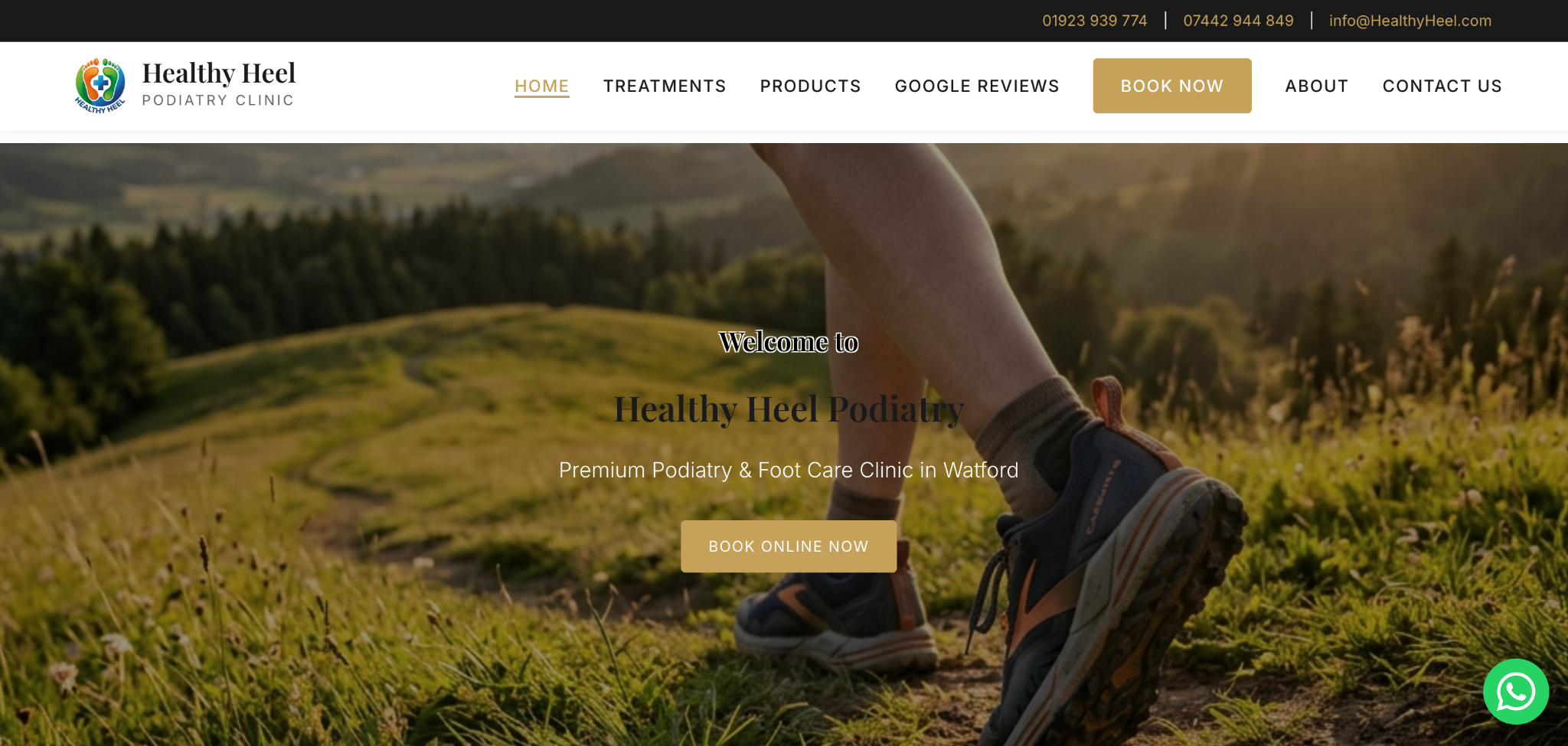 Healthy Heel website screenshot